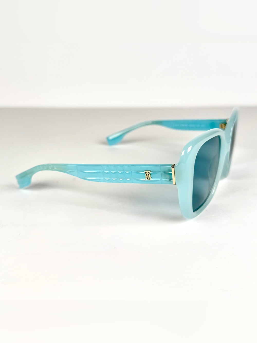 Burberry Helena BE4371 408680 Clear Baby Blue Square Sunglasses Full Set - Picture 3 of 10